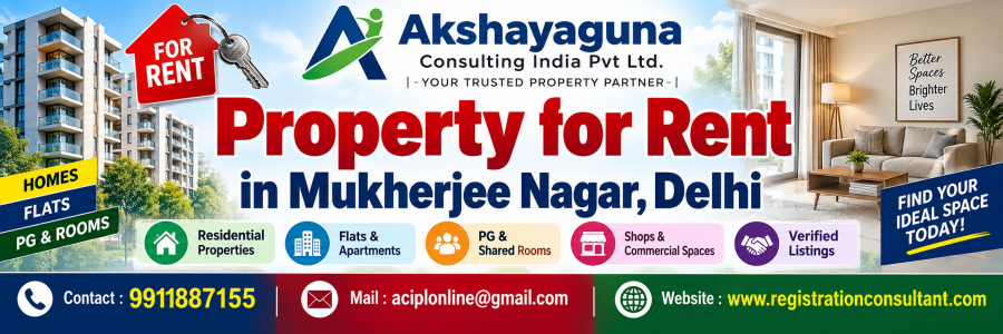 Property for Rent in Mukherjee Nagar